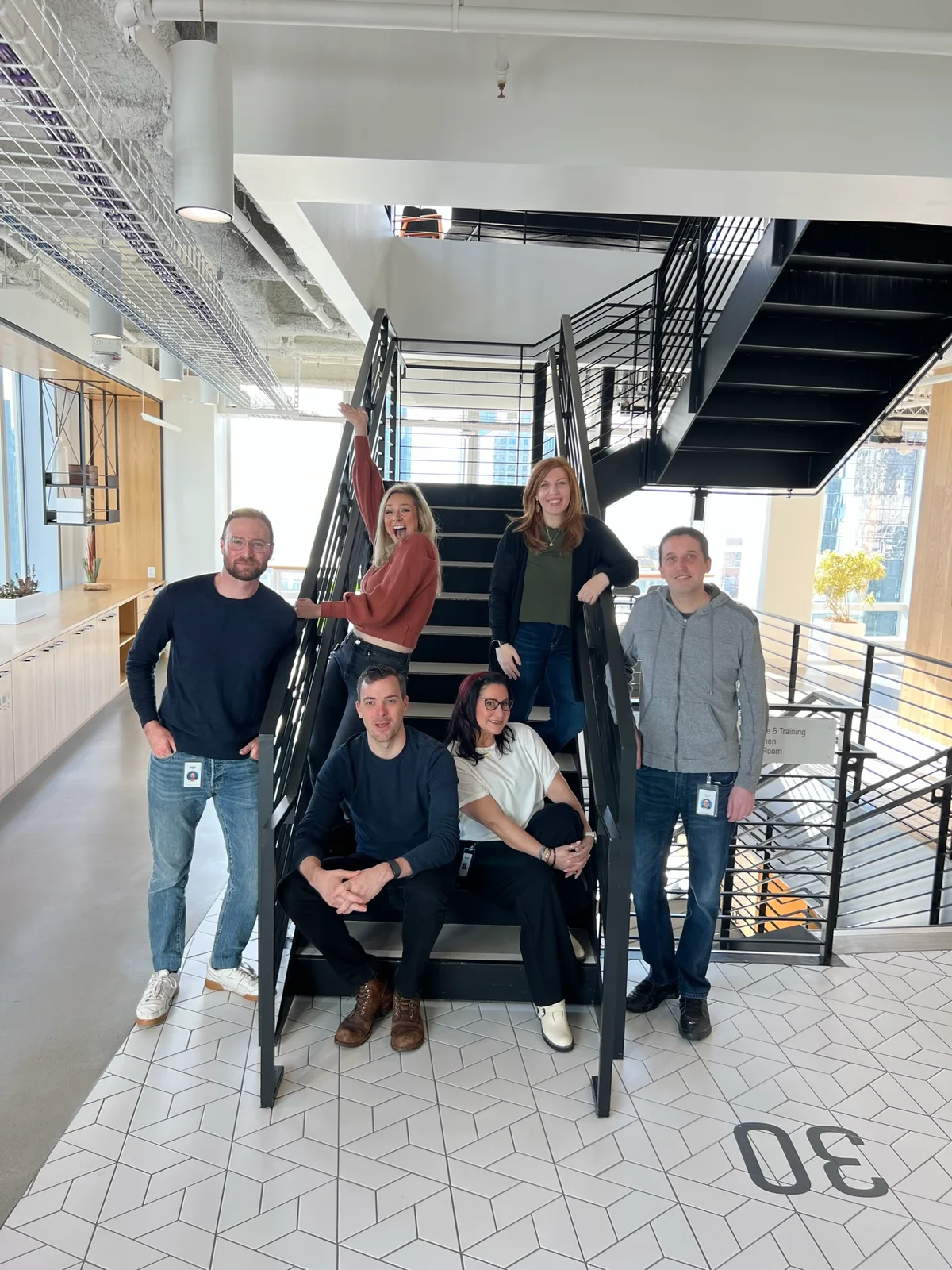 Lacey Olsen with her Meta project team inside the office